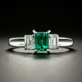 Estate .55 Carat Emerald and Diamond Ring - 2
