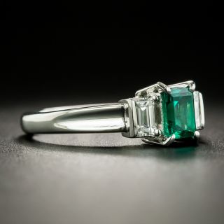 Estate .55 Carat Emerald and Diamond Ring