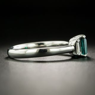 Estate .55 Carat Emerald and Diamond Three-Stone Ring