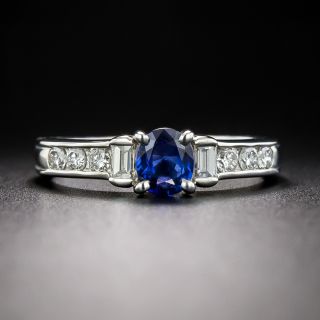Estate .55 Carat Sapphire and Diamond Ring - 1