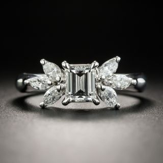Estate .56 Carat Emerald-Cut Diamond Ring - 1
