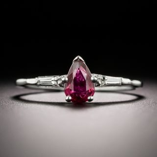 Estate .56 Carat Ruby And Diamond Ring - 3