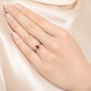 Estate .56 Carat Ruby And Diamond Ring