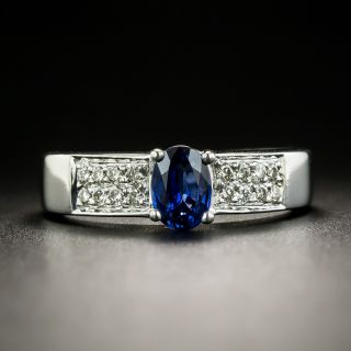Estate .58 Carat Sapphire and Diamond Ring - 2