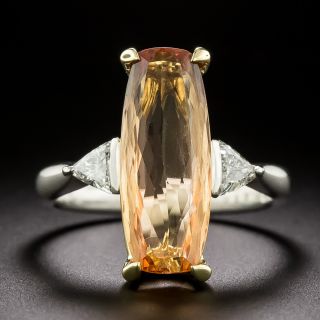 Estate 6.05 Carat Precious Topaz and Diamond Ring - 3