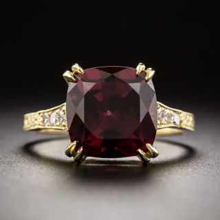Estate 6.23 Carat Garnet Solitaire Ring - 3