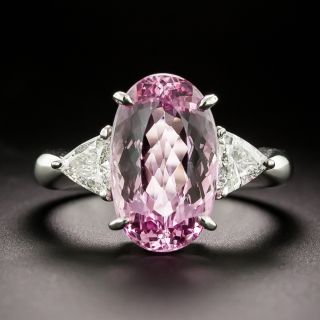 Estate 6.31 Carat Pink Topaz And Diamond Ring - 3