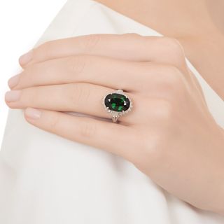 Estate 6.81 Carat Tourmaline and Diamond Ring