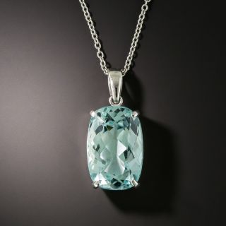 Estate 6.83 Carat Aquamarine Pendant - 2