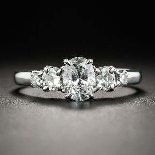 Estate .60 Carat Oval Diamond Engagement Ring - 1
