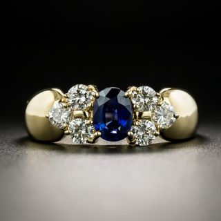Estate .61 Carat Sapphire Diamond Ring - 2