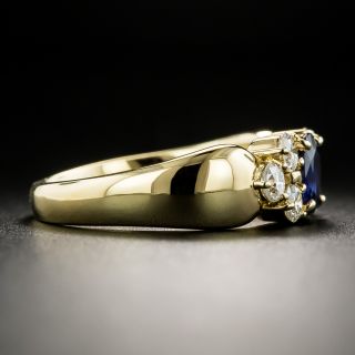Estate .61 Carat Sapphire Diamond Ring