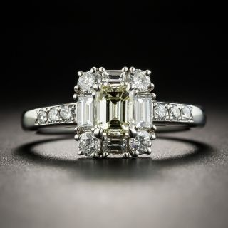 Estate .62 Carat Emerald-Cut Diamond Ring - 2