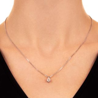 Estate .65 Carat European-Cut Diamond Solitaire Pendant