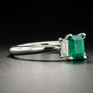 Estate .69 Carat Emerald and Diamond Ring