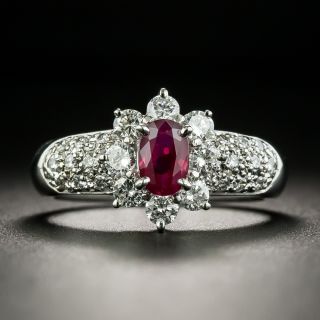 Estate .69 Carat Ruby and Diamond Ring - 1