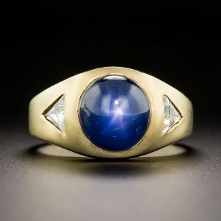 Estate 7.00 Carat Star Sapphire and Diamond Ring - 2