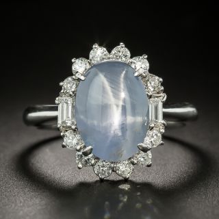Estate 7.21 Carat Star Sapphire and Diamond Ring - 1