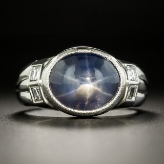 Estate 7.54 Carat Star Sapphire and Diamond Ring - 3