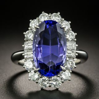 Estate 7.70 Carat Tanzanite and Diamond Ring - 2