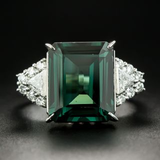 Estate 7.98 Carat Tourmaline and Diamond Ring - 1