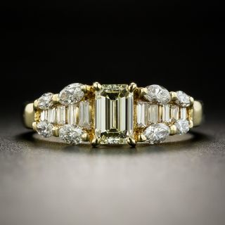 Estate .71 Carat Emerald-Cut Diamond Ring  - 2