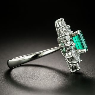 Estate .73 Carat Emerald and Diamond Ring
