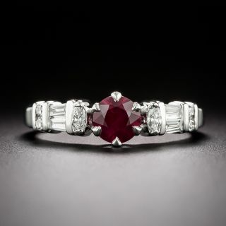 Estate .76 Carat Ruby and Diamond Ring - 2