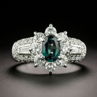 Estate .77 Carat Brazilian Alexandrite and Diamond  Ring - GIA - 5