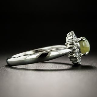 Estate .77 Carat Cat's-Eye Chrysoberyl and Diamond Ring