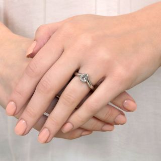Estate .78 Carat Pear-Cut Diamond Solitaire Ring