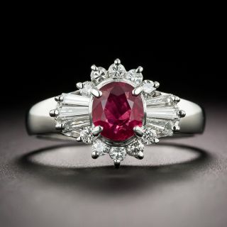 Estate .78 Carat Ruby and Diamond Ring - 2