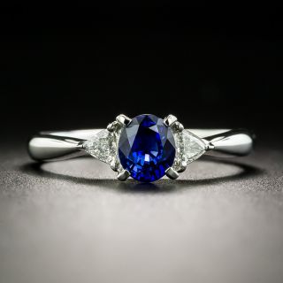 Estate .78 Carat Sapphire and Diamond Ring - 2