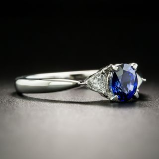 Estate .78 Carat Sapphire and Diamond Ring