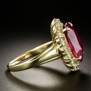 Estate 8.39 Carat Ruby and Diamond Ring - GIA