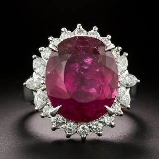 Estate 8.88 Carat Pink Tourmaline and Diamond Ring  - 3