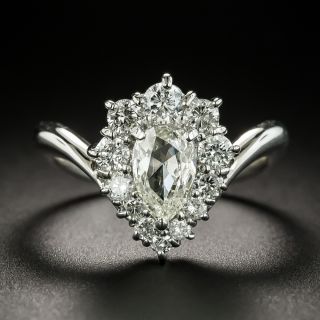 Estate .81 Pear-Cut Diamond Cluster Ring - 2