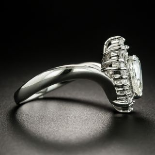 Estate .81 Carat Pear-Cut Diamond Cluster Ring