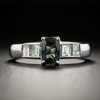 Estate .82 Carat Alexandrite and Diamond Ring