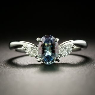 Estate .86 Carat Alexandrite and Diamond Ring