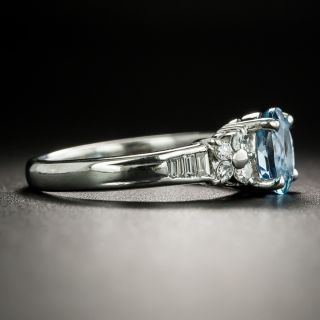 Estate .86 Carat Aquamarine and Diamond Ring