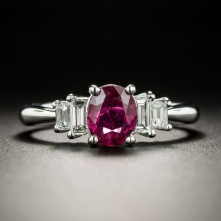 Estate .86 Carat Ruby and Diamond Ring - 3