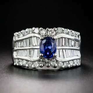 Estate .86 Carat Sapphire and Diamond Ring - 1