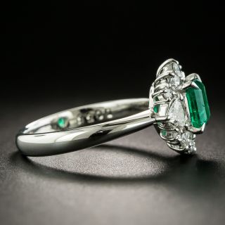 Estate .87 Carat Emerald and Diamond Ring