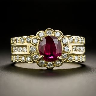 Estate .87 Carat Ruby and Diamond Ring - 2