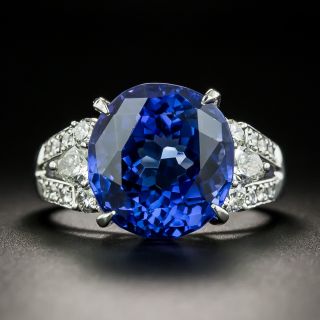 Estate 9.12 Carat Tanzanite and Diamond Ring - 1