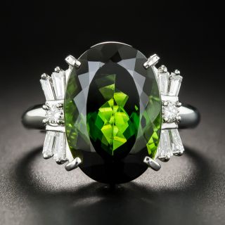 Estate 9.60 Carat Tourmaline and Diamond Ring - 1