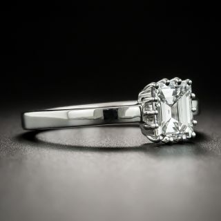 Estate .90 Carat Emerald-Cut Diamond Solitaire Engagement Ring - GIA E VS1