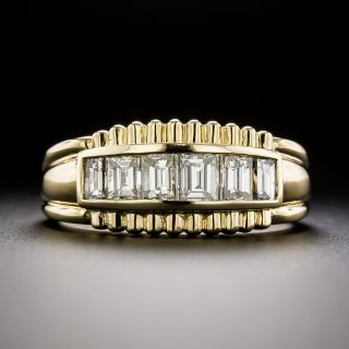 Estate .93 Carat Baguette Diamond Band Ring - 3