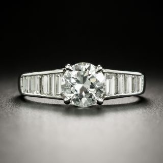 Estate .97 Carat Diamond Engagement Ring - GIA F VS1 - 1